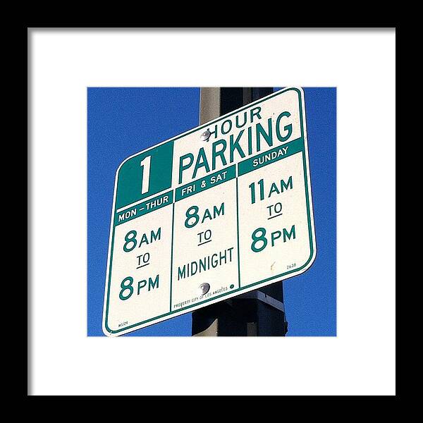 Parking Sign Framed Print featuring the photograph Parking by Erin Egan