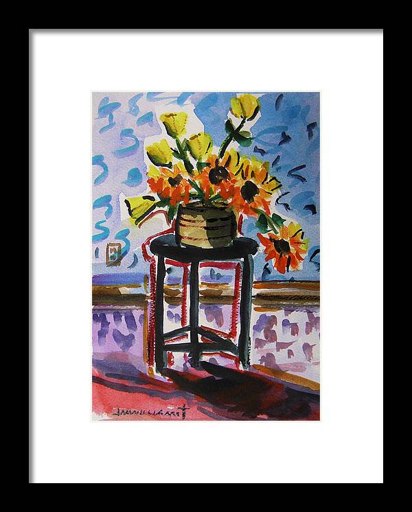 Flowers Framed Print featuring the painting Parlor Details by John Williams
