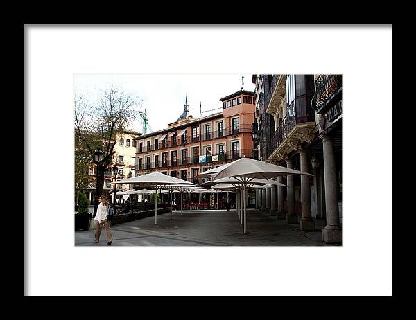 Toledo Framed Print featuring the photograph Passing By Zocodover Square by Lorraine Devon Wilke