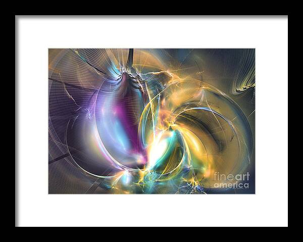 Art Framed Print featuring the digital art Passionate - Abstract art by Sipo Liimatainen