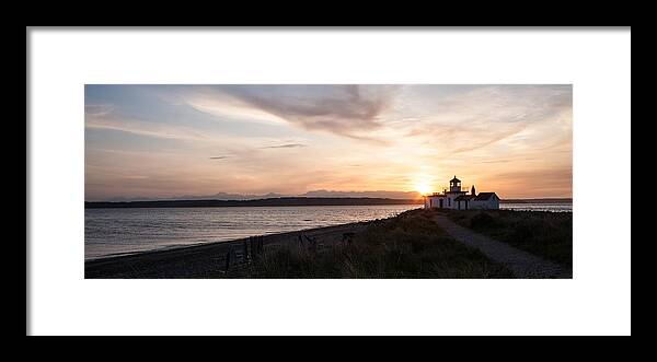 Lighthouse Framed Print featuring the photograph Path to the Point by Mike Reid