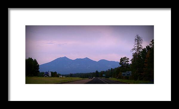 Interstate 17 Framed Print featuring the photograph Peaks Over the Interstate by Aaron Burrows