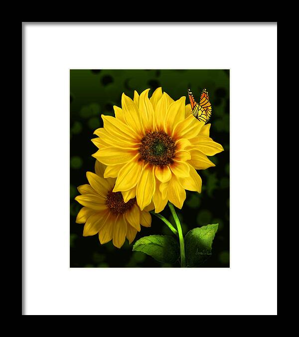 Flowers Framed Print featuring the painting Pedals of Gold by Sena Wilson