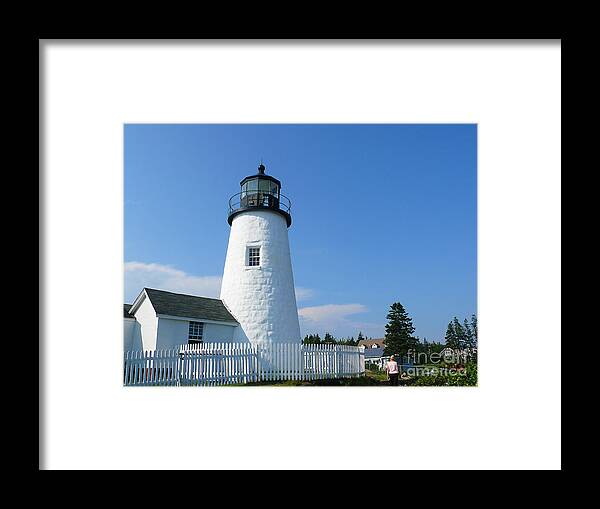Lighthouse Framed Print featuring the photograph Pemaquid lighthouse by Jeanne Woods