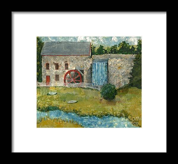 Gristmill Framed Print featuring the painting Pepperidge Farm Gristmill by Lynn Babineau