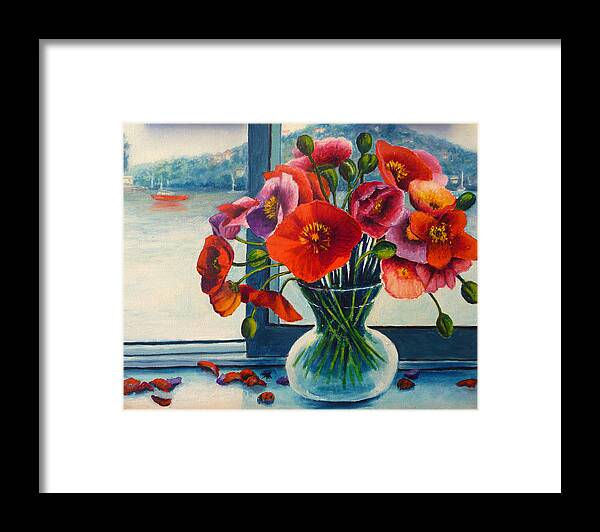 Art Framed Print featuring the painting Perfect Poppies by Jeremy Holton
