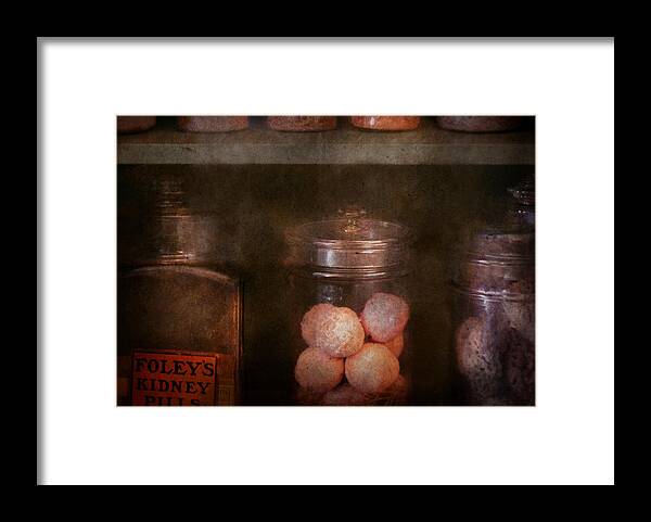 Hdr Framed Print featuring the photograph Pharmacy - Kidney pills and Suppositories by Mike Savad