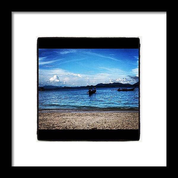 Blue Framed Print featuring the photograph Phi Phi Island #phiphi #island by Avril O