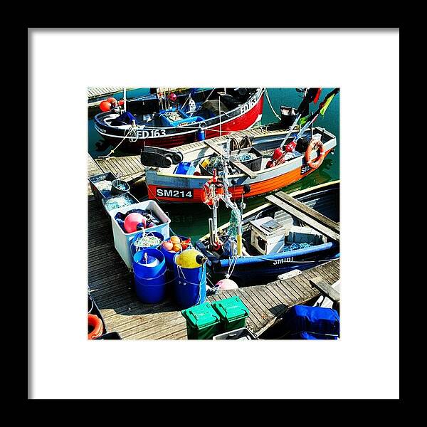  Framed Print featuring the photograph Photo: Colourful Fishing Boats by Steve Cox