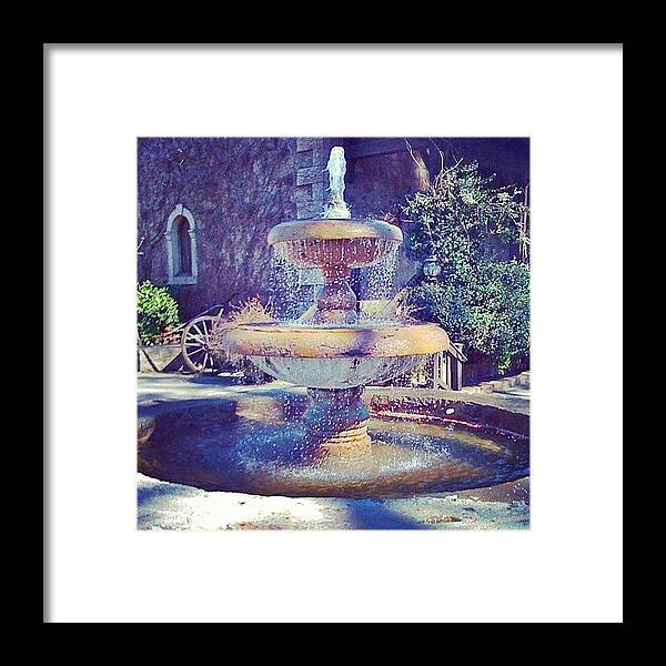 Water Framed Print featuring the photograph Picnic In Napa, Ca #fountain #napa_ca by Anna Porter