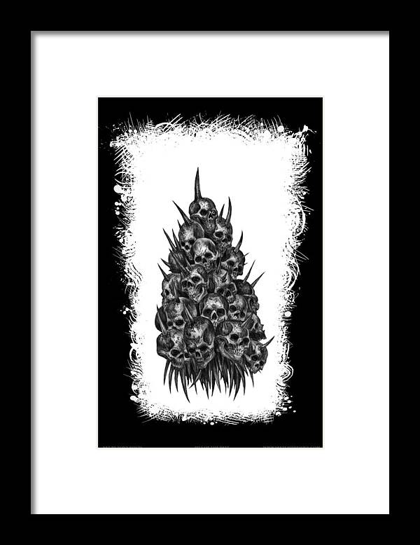 Sketch The Soul Framed Print featuring the mixed media Pile of Skulls by Tony Koehl