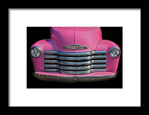 Chevrolet Framed Print featuring the photograph Pink Chevrolet Truck by Dave Mills