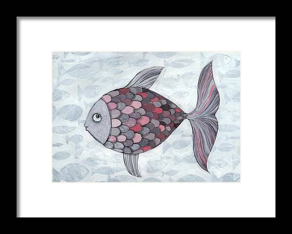 Horizontal Framed Print featuring the photograph Pink Fish by Georgiana Chitac