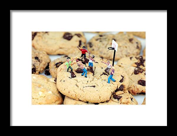 Play Framed Print featuring the photograph Playing basketball on cookies II by Paul Ge