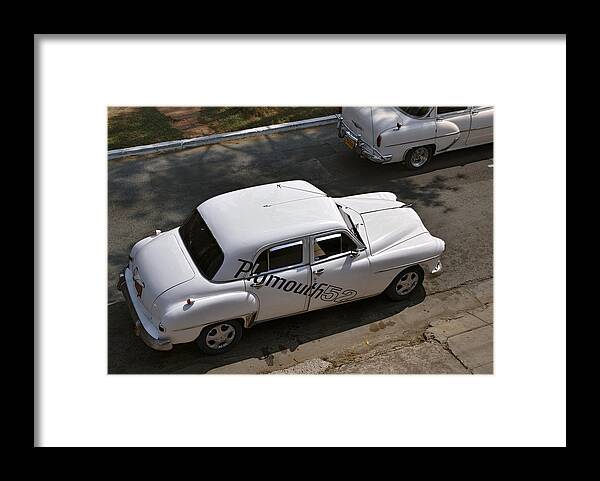 Cuba Framed Print featuring the photograph Plymouth 52. Cuba by Juan Carlos Ferro Duque