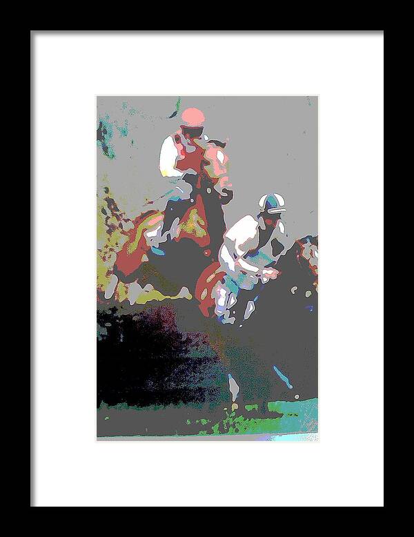 Horse Framed Print featuring the photograph Point to Point by Kathy Laughlin