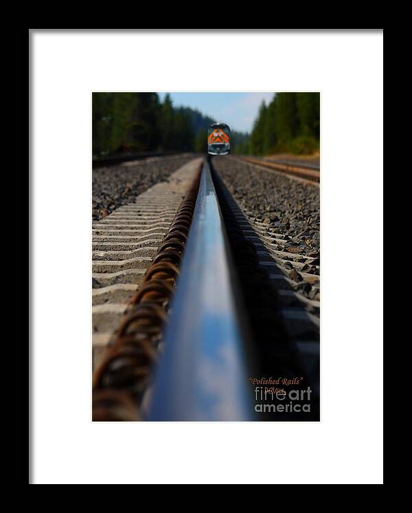 Polished Rails Framed Print featuring the photograph Polished Rails by Patrick Witz
