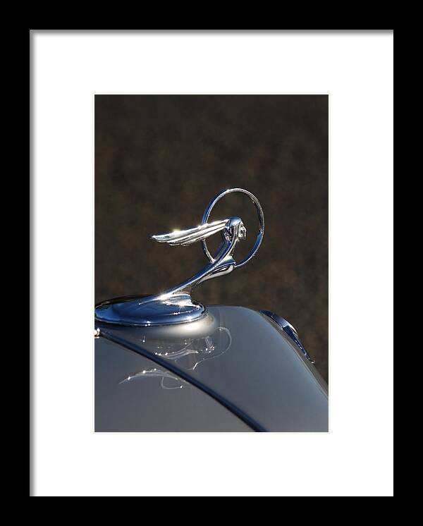 Radiator Cap Framed Print featuring the photograph Pontiac Indian Hood Ornament by Gene Ritchhart
