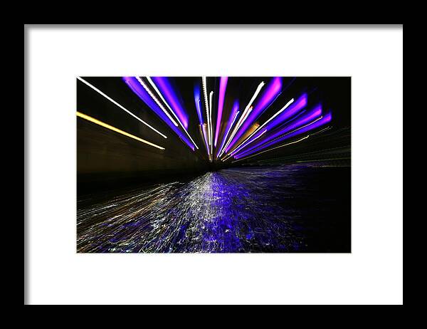 Water Framed Print featuring the photograph Port Slide Lightz by Phil Cappiali Jr