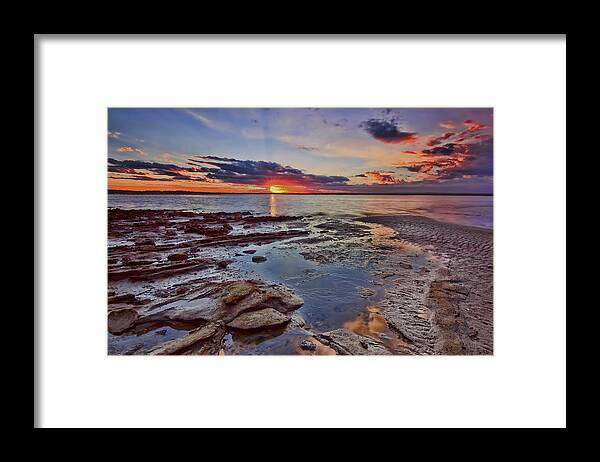 Oyster Cove Framed Print featuring the photograph Port Stephens Sunset by Paul Svensen