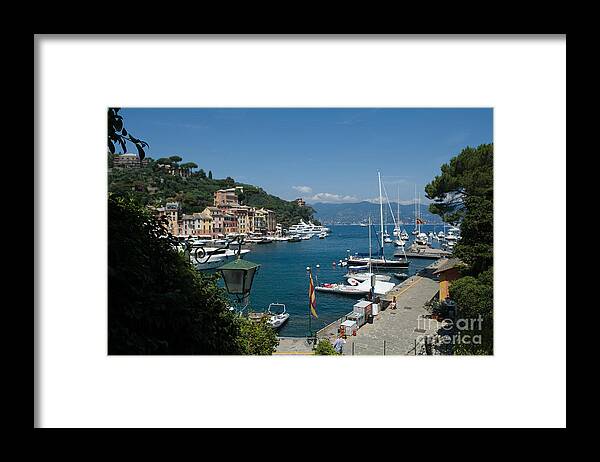 Harbour Framed Print featuring the photograph Portefino Italy by Jorgen Norgaard