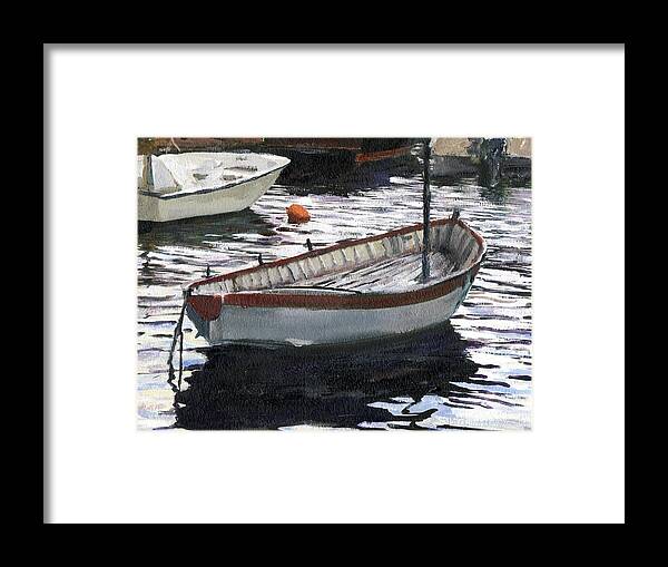Italy Framed Print featuring the painting Portofino Anchorage by Randy Sprout