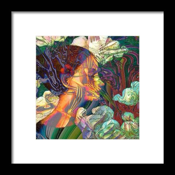 Colours Framed Print featuring the photograph #portrait #draw #abstracts #colours by Antonella Marani