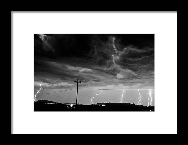 'lightning Framed Print featuring the photograph Power by Greg Wyatt