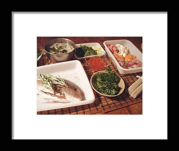 Food Framed Print featuring the photograph Preparing for New Years eve feast by Hiroko Sakai