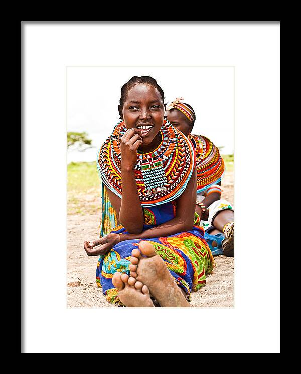 Pretty African Teen Framed Print By Anna Om