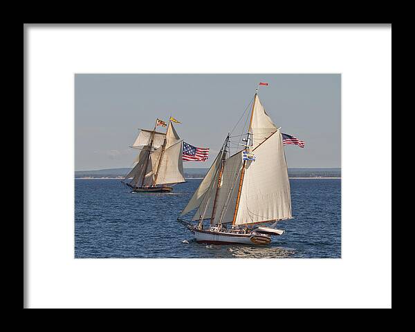Pride Of Baltimore Framed Print featuring the photograph Pride In Marquette by Mike Hainstock