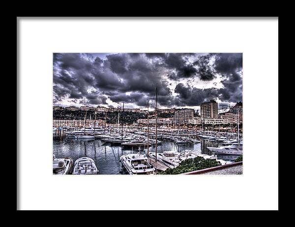 Montecarlo Framed Print featuring the photograph Principato HDR by Andrea Barbieri