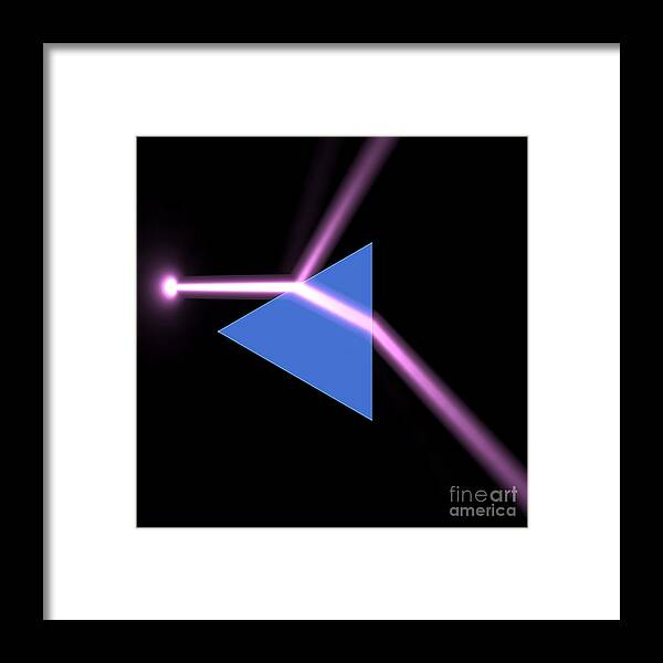 Beam Framed Print featuring the digital art Prism 3 by Russell Kightley