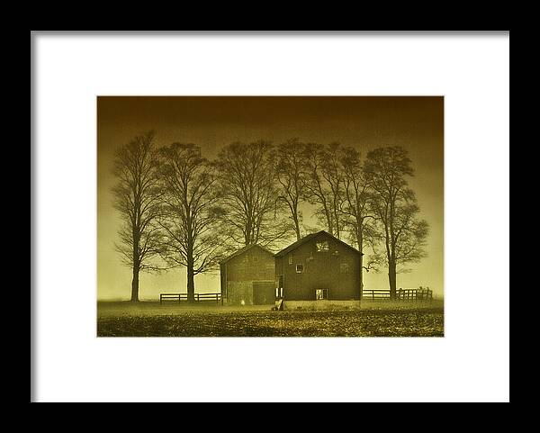 Farm Framed Print featuring the photograph Proud of their past... by Russell Styles