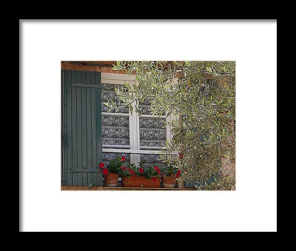Window Framed Print featuring the photograph Provensale window by Manuela Constantin