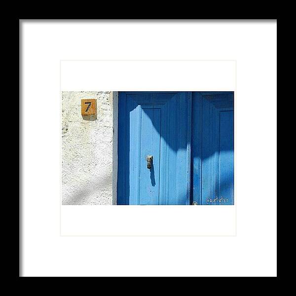 Summer Framed Print featuring the photograph Puerta Azul by Antutxo Ariza