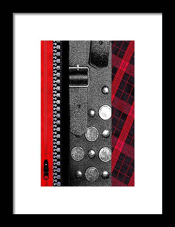 Punk Framed Print featuring the digital art Punk 5 of 6 by Roseanne Jones