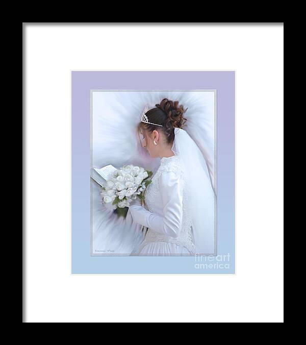 Bride Of Christ Framed Print featuring the painting Pure Spotless Bride by Constance Woods