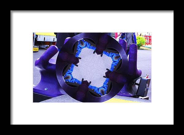 Purple Hands Framed Print featuring the photograph Purple Magic Fingers Chair by Kym Backland