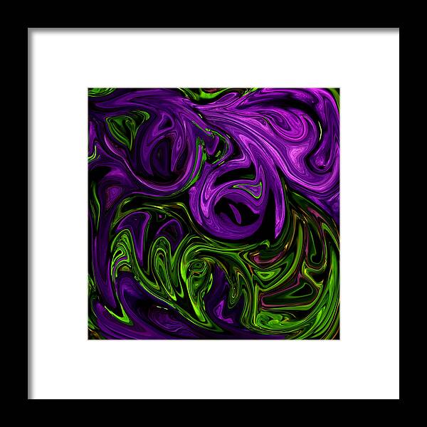 Abstract Framed Print featuring the photograph Purple Transformation by Karen Harrison Brown