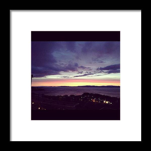 Picture Framed Print featuring the photograph Purplesky by Kim Nyheim