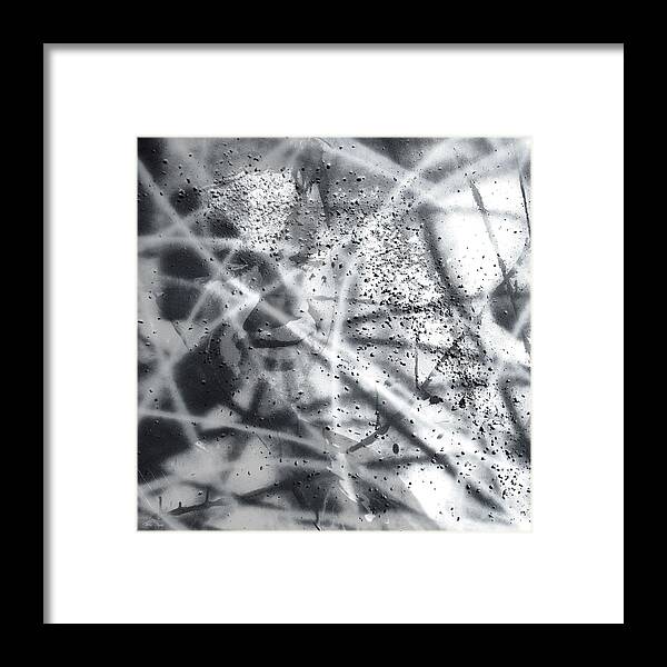 Black And White Framed Print featuring the painting Quantum Light by Chriss Pagani