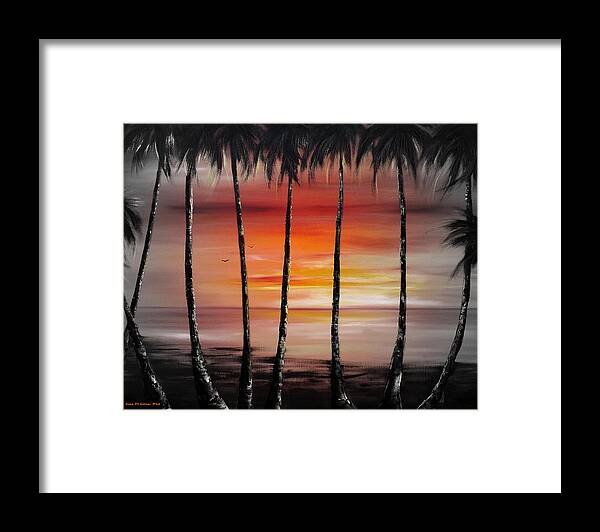 Sunset Framed Print featuring the painting Quiet Joy 2 by Gina De Gorna