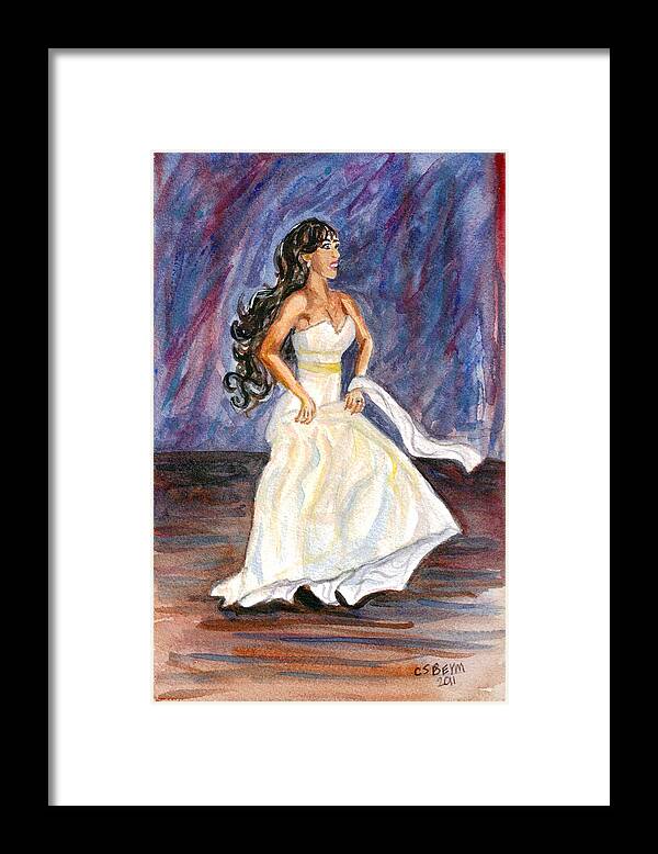 Dancing Bride Framed Print featuring the painting Rachel by Clara Sue Beym