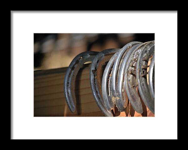 Kentucky Horse Racing Shoes Framed Print featuring the photograph Racing Shoes by Amee Cave