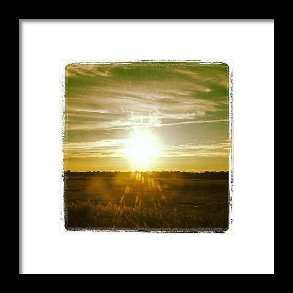 Clouds Framed Print featuring the photograph Racing The Sun! 
#igers #instagram by Tim Paul