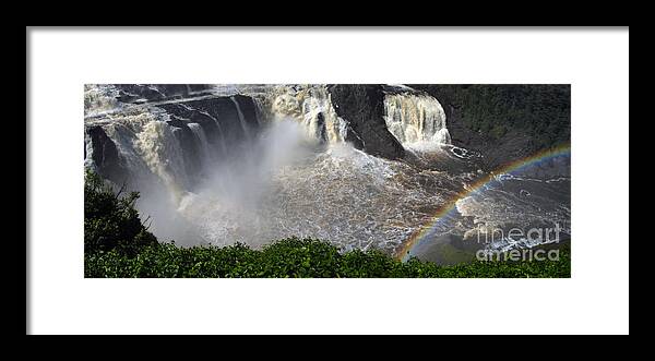 Colors Framed Print featuring the photograph Rainbow and the Waterfall by Vilas Malankar