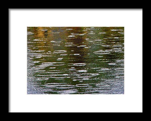 Rain Framed Print featuring the photograph Raindrops in Fall by T Guy Spencer