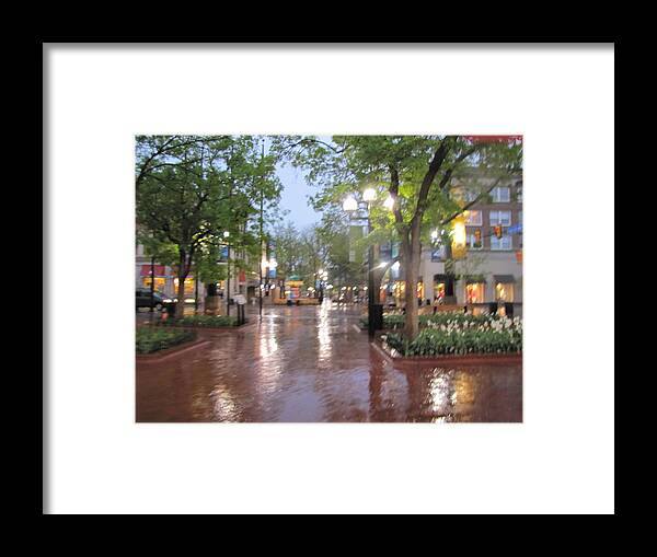Rainy Evening Framed Print featuring the photograph Rainy Evening in Boulder by Shawn Hughes