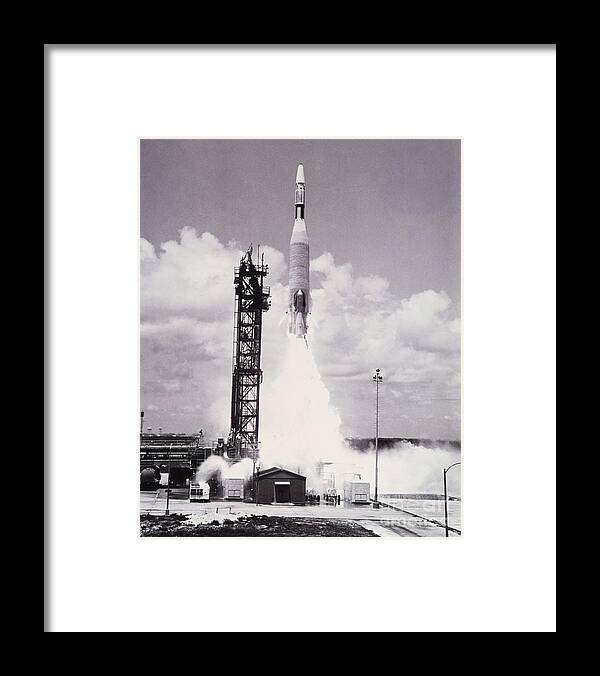 Rocket Framed Print featuring the photograph Ranger 7 Launch by Science Source